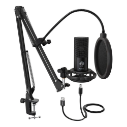 Microfono Streaming Fifine T669B Kit Podcasting Negro