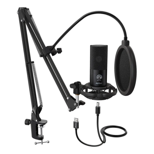 Microfono Streaming Fifine T669B Kit Podcasting Negro Microfono Streaming Fifine T669B Kit Podcasting Negro